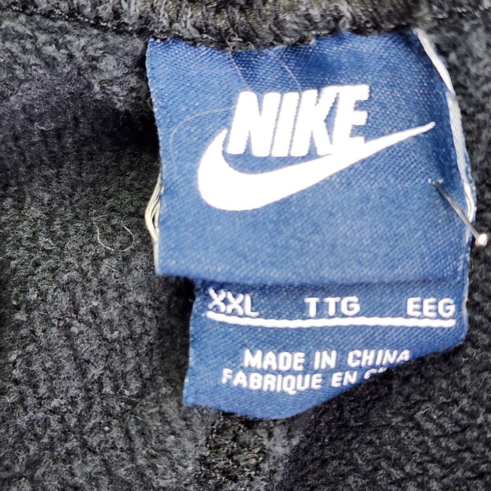 Nike Fleece Jogger Sweatpants Mens XXL Black Embroidered Swoosh Relaxed Fit - Picture 4 of 10